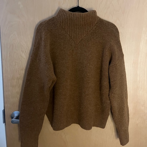 Madewell Brown Wool Turtleneck Sweater - Picture 1 of 3